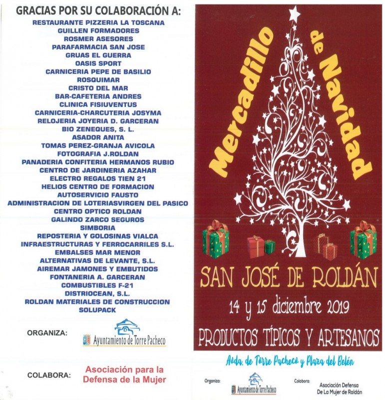 <span style='color:#780948'>ARCHIVED</span> - 14th and 15th December Christmas market in Roldán