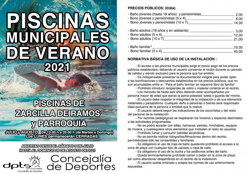 <span style='color:#780948'>ARCHIVED</span> - Bus schedule from Lorca to Calnegre beach during July and August and public pool opening times