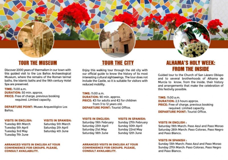 <span style='color:#780948'>ARCHIVED</span> - Alhama de Murcia guided tours in English: February to June 2022