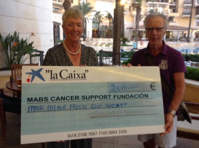 <span style='color:#780948'>ARCHIVED</span> - Mar Menor Frolic Golf Society donates over 2,500 euros to MABS San Javier