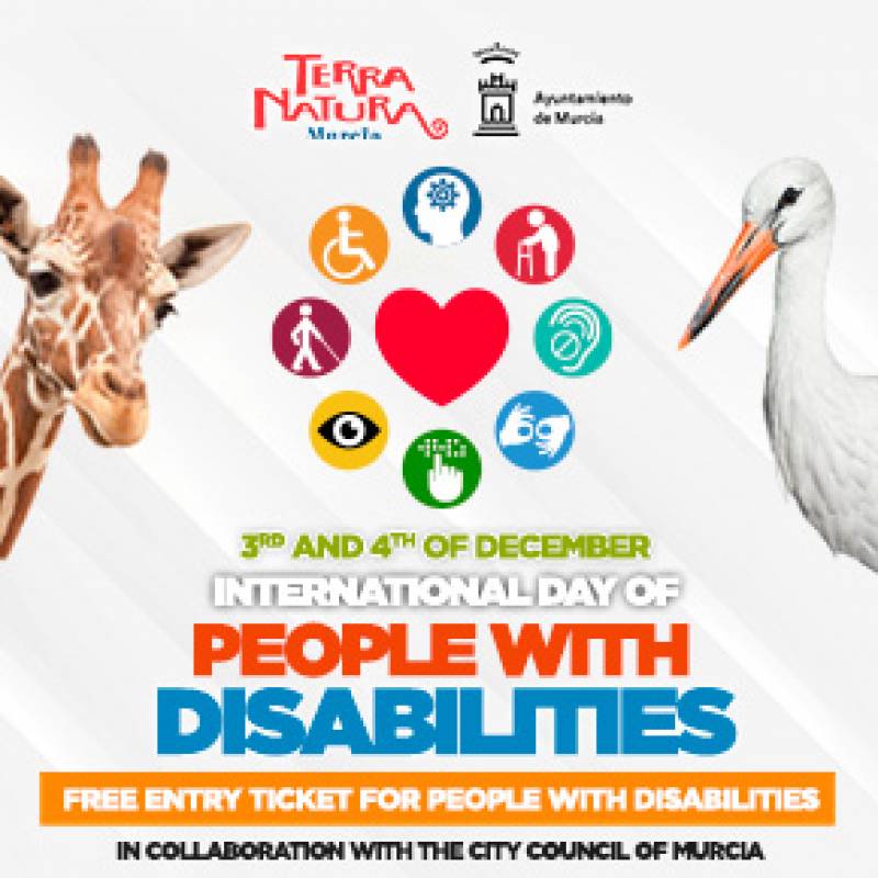 <span style='color:#780948'>ARCHIVED</span> - December 3 and 4: Free entry to Terra Natura Murcia for people with disabilities