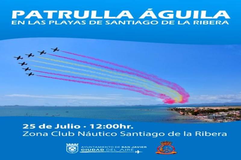 July 25 Airshow by the Patrulla Aguila planes in Santiago de la Ribera