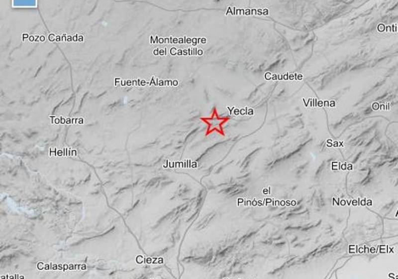 Minor earthquake in northern Murcia this morning
