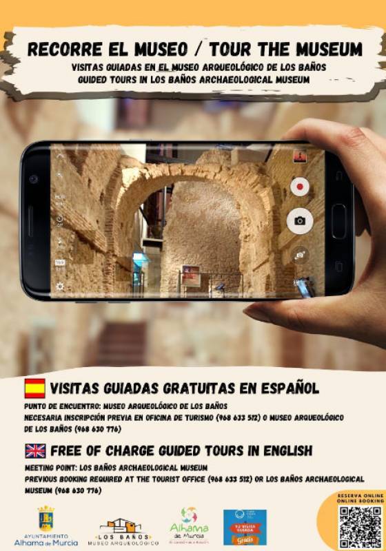 April 9 Free guided tour IN ENGLISH of the historic thermal baths and museum of Alhama de Murcia