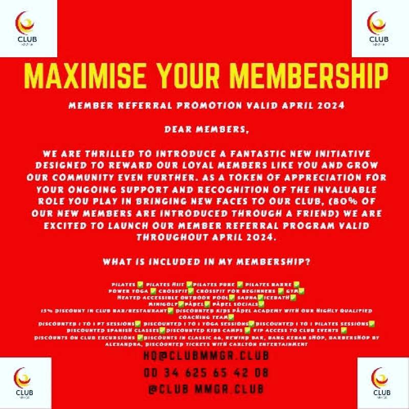 Maximise your membership at Club MMGR Mar Menor Golf Resort