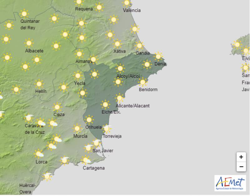 Bright and breezy this weekend: Alicante weather forecast May 2-5