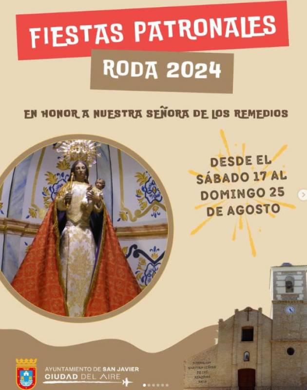 August 17 to 25 Annual fiestas in the San Javier village of Roda