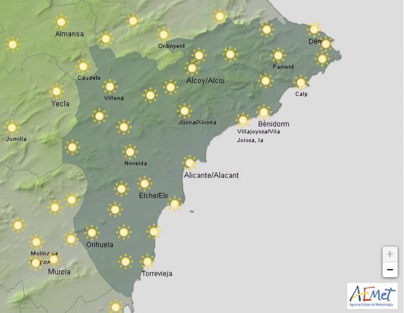 Alicante weekend weather forecast: October 17-20