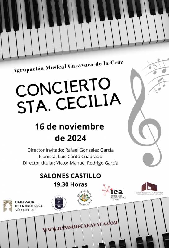 November 16 Concert in honour of Santa Cecilia in Caravaca de la Cruz