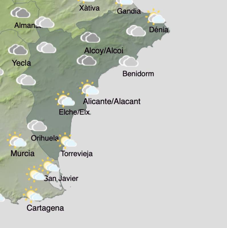 Alicante weekend weather forecast November 21-24: Sunny skies but strong winds