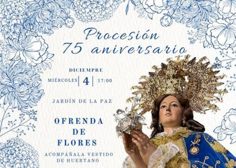 December 4 Anniversary procession of the figure of La Purísima in Mazarron