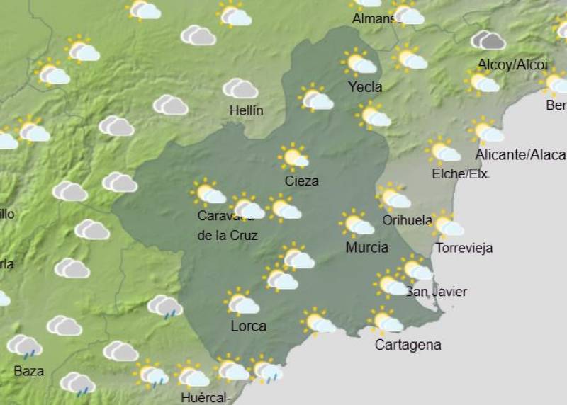 Rain, storms and chilly weather: Murcia forecast December 10-15