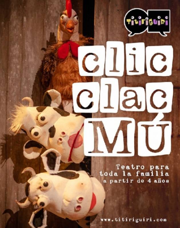 March 29 Clic Clac Mu puppet theatre for infants in Alhama de Murcia