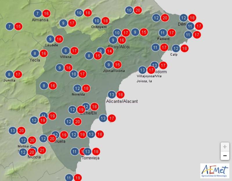 Persistent rain all weekend: Alicante weather forecast March 6-9