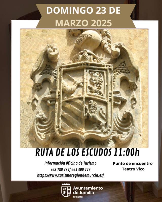 March 23 Free guided tour of the historic coats of arms in Jumilla
