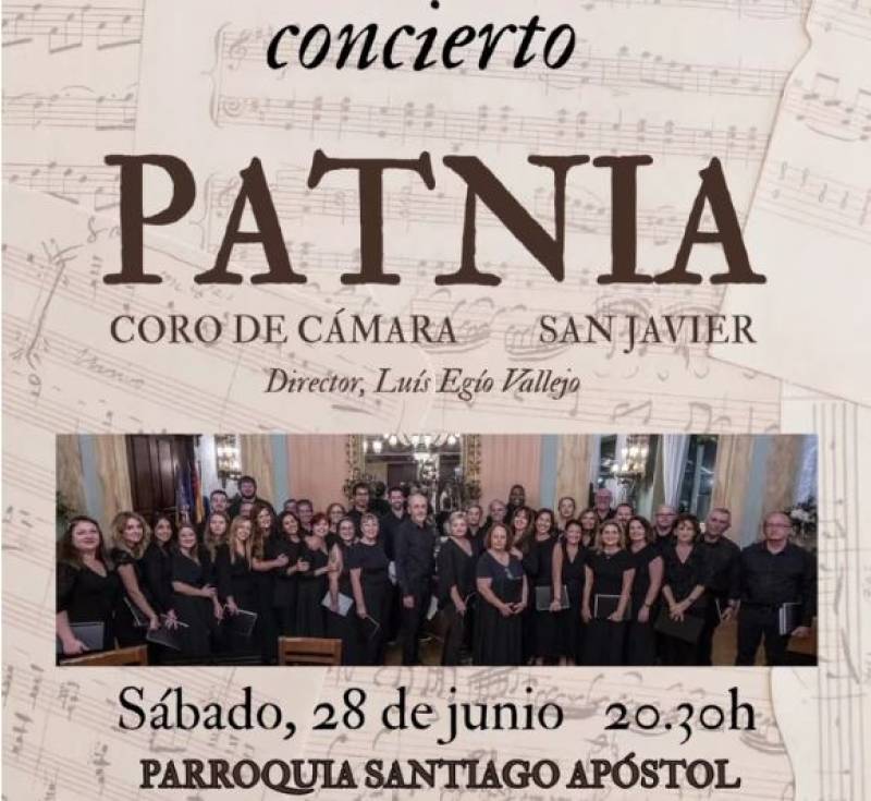 June 28 Chamber Choir concert in the Mar Menor