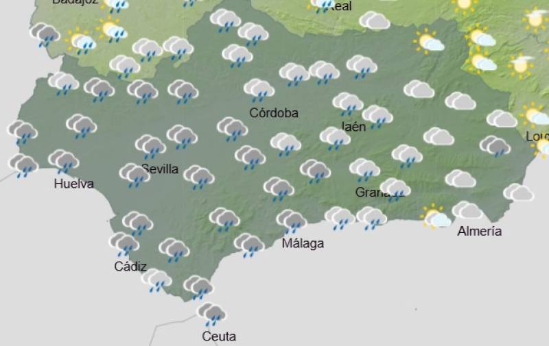 Andalucía weekly weather forecast October 27-30: Cloud, rain, and autumn breezes this week