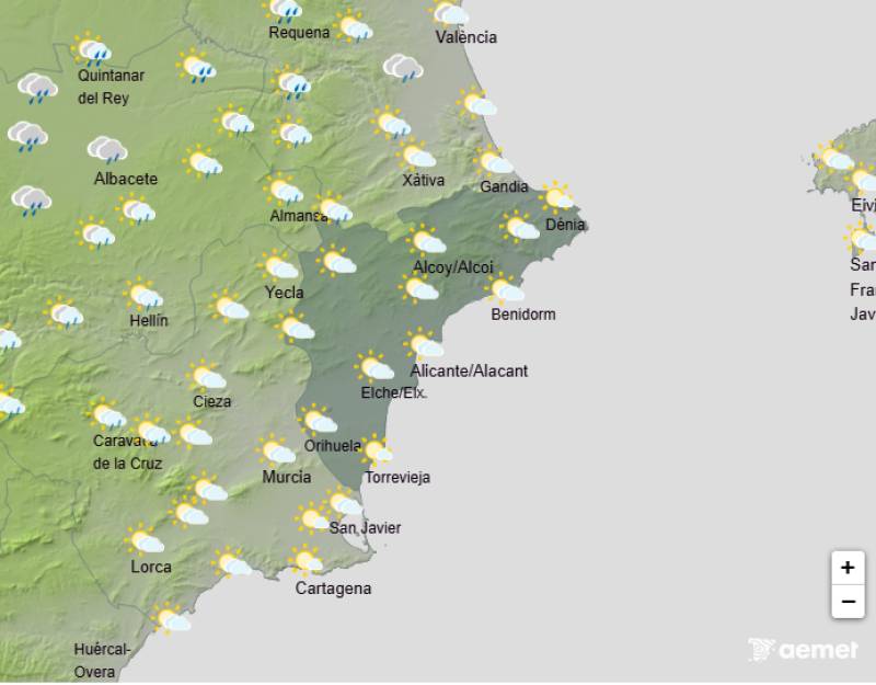 Breezy and mild but showery: Alicante weather forecast October 27-30