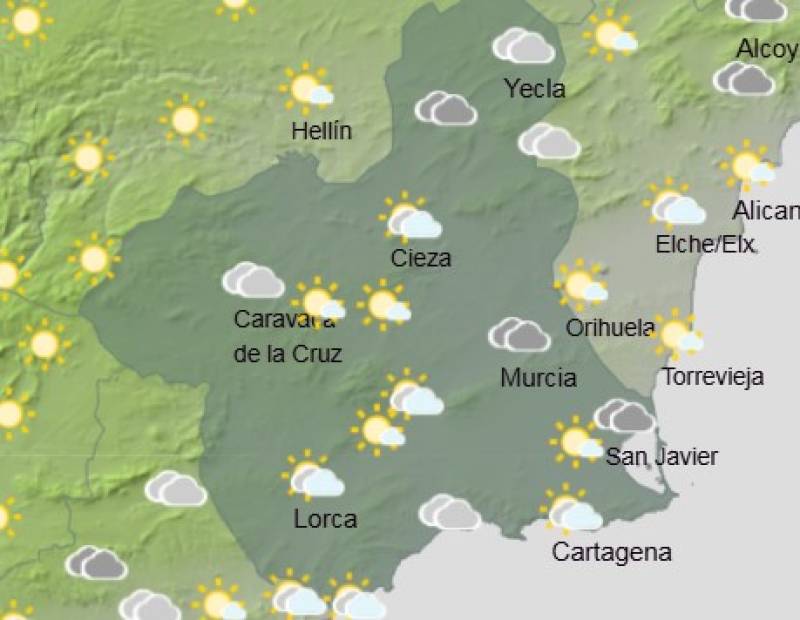 Bright, breezy and a little bit wet: Murcia weekly weather forecast November 3-6