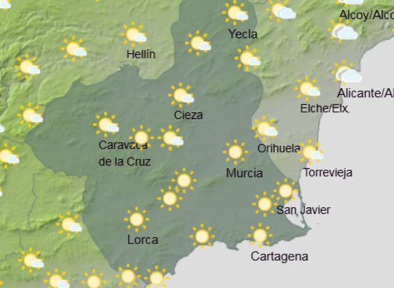 Expect sunshine, showers and a crisp coastal breeze: Murcia weekend weather forecast November 6-9