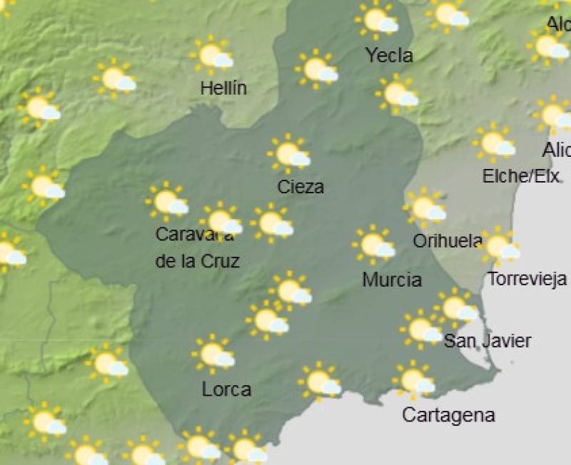 Crisp mornings and toasty afternoons: Murcia weather forecast November 10-13