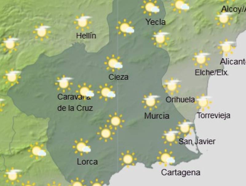 Frosty fingers but toasty sun: Murcia weekend weather forecast November 27-30