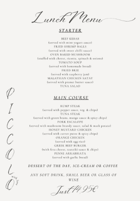 Piccolo's restaurant turns up the flavour with a brilliant new evening menu