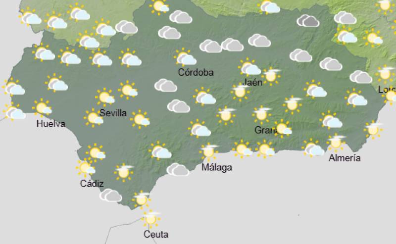 Andalucía weekend weather forecast Jan 8-11: Mild but windy conditions giving way to cooler, brighter weather