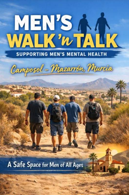 Men's weekly Walk 'n' Talk sessions launch in Camposol to help male mental health
