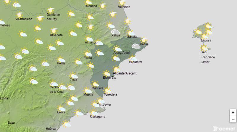 A bright and sunny start to the week: Alicante weather forecast March 16-19