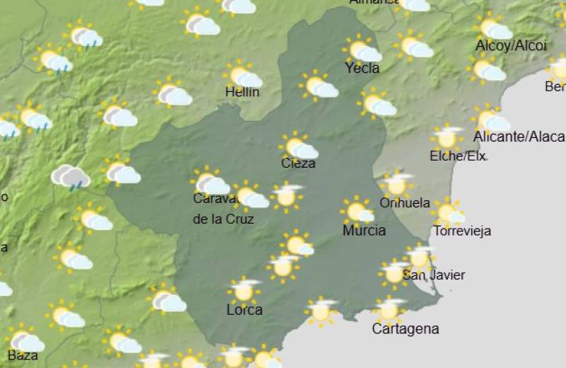 Weather warnings for rain, storms and hail across Murcia: Weekend forecast May 7-10
