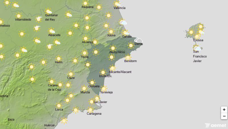 Sunny skies and rising temperatures: Alicante weather forecast May 25-28