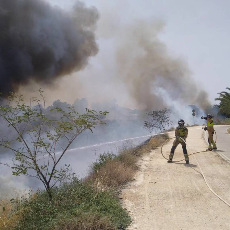 Murcia wildfire brought under control after burning 18 hectares along the River Segura
