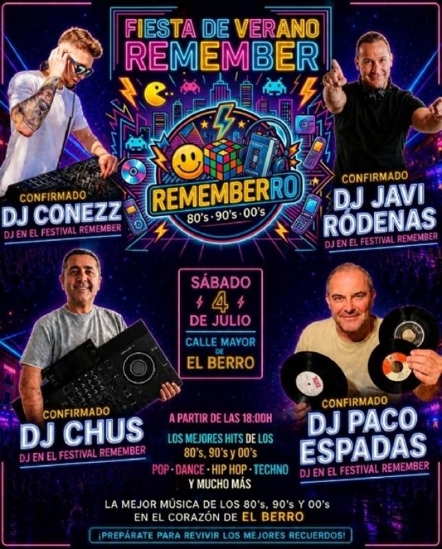 July 4 Rememberro musical nostalgia evening in the Alhama village of El Berro