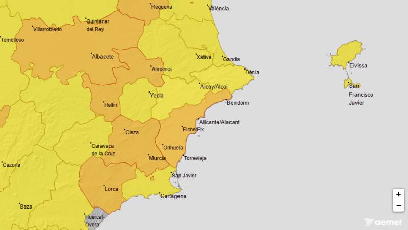 Intense heat and Saharan dust return with thunderstorms possible inland: Alicante weather forecast July 20-23