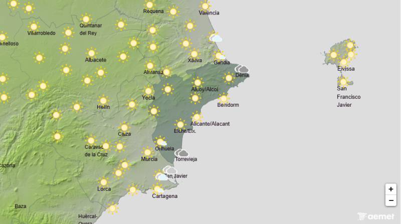 September heat continues to build: Alicante weekend weather forecast September 3-6