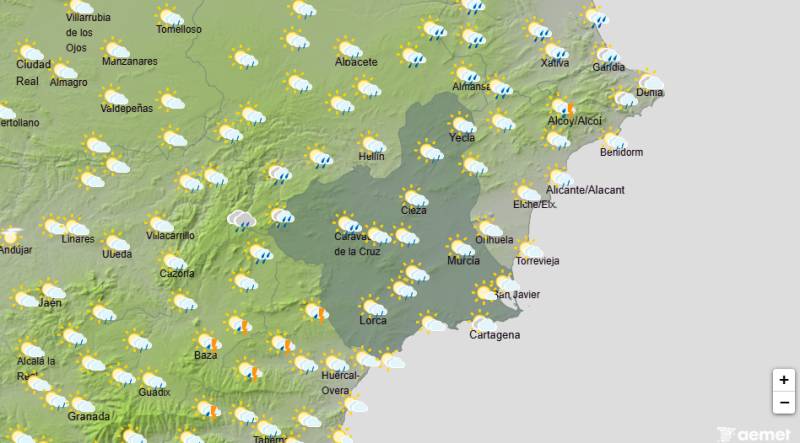 Murcia weather September 28-October 1: Cloud and showers return